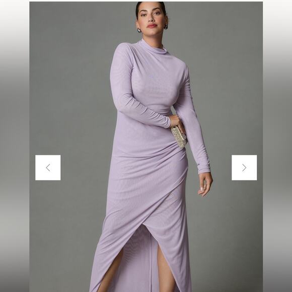Anthropologie plus lilac maxi dress - Picture 1 of 15